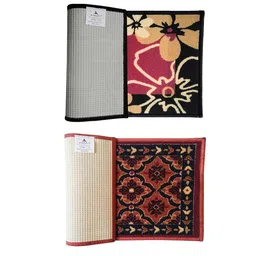 Multicolor Abstract Nylon 14x22 Inches AntiSkid 2 Door Mats By Athom Living image 3