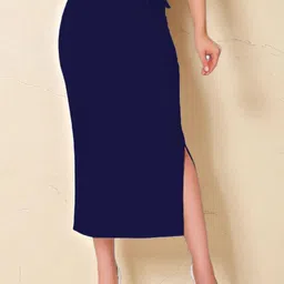 DSV ENTERPRISES Shapeware Navy M0038 Lycra Blend Petticoat image 1