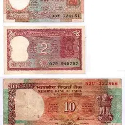 rb coins OLD NOTE 1,2,10, RUPEES COMPLETE 7 NOTE SET NOTE Coin Bank-picture-27