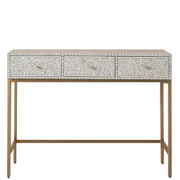 ziba homes Sylvan Bone Inlay Console Table in Grey Colour image 5