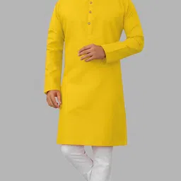 Men Pure Cotton Kurta Pyjama Set-image-9