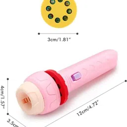 homoze Mini Projector Torch Toy | 3 Slides, 24 Patterns Educational Flashlight for Kids image 5