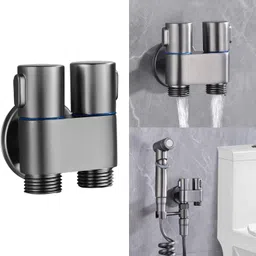 mil9us double outlet faucet 2 in 1 brass dual tap for washing machine tap connector Faucet Arm-picture-23