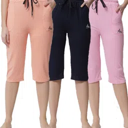 trendy world Women Multicolor Capri image 1