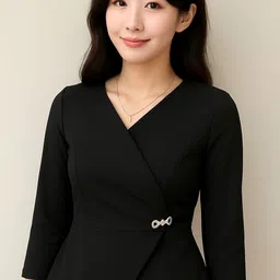 ibfashion Casual Regular Sleeves Solid Women Black Top-picture-16