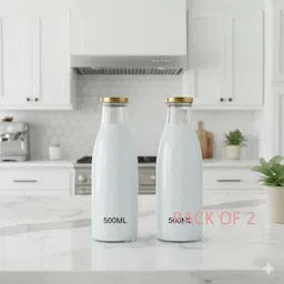 b7 creations Glass Milk Container - 500 ml image 1