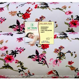actos Combo Set Of 5 Cushion And 2 Microfibre Floral Bolster Pack of 7 image 3