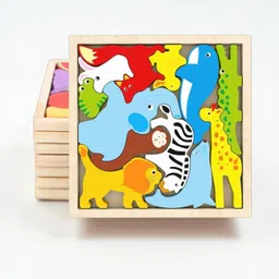 vhd Multicolor Wooden Animal Puzzle – Fun & Educational Toy for Kids AW81-picture-15