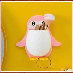 webdealz Plastic Penguin Design Wall Mounted Storage Organizer for Bathroom/Kitchen Etc x2.222 Storage Basket image 5