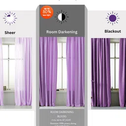 casableu 213.36 cm (7 ft) Door Polyester Room Darkening Curtain (Pack Of 2) image 5