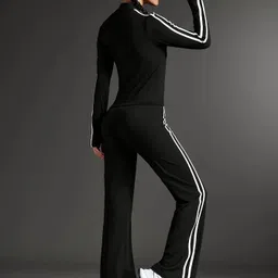 dockstreet Women Solid Black Track Pants image 3