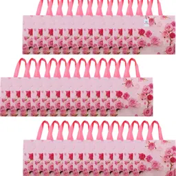 PVC Gulab Bags for Lunch-Grocery-Shopping|Pack of 36|Pink Pack of 36 Grocery Bags-image-92