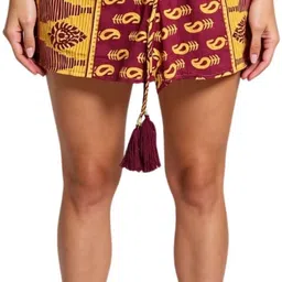 manu fashions Printed Women Yellow Regular Shorts-picture-47