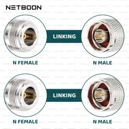 Netboon 5 Meter HLF400 RF Coaxial Cable Assembly With N Female to N Female Connector For Antenna Amplifier image 2