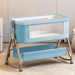 staranddaisy Baby Bedside Bassinet/Cradle Adjustable Height Baby Crib/Bed with Locking Wheels-picture-11