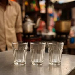 super mom (Pack of 6) Plastic Chai Pyali Transparent Tea Glass Set – Unbreakable Glass Set Water/Juice Glass image 5