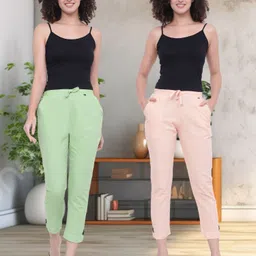 stree'la Pack of 2 Pant- Cotton- Solid Women Pyjama-picture-26