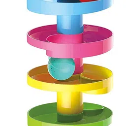 snm97 Early Education Baby 5 Layer Roll Ball Drop and Roll Swirl Tower_8901 image 1