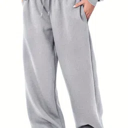 dockstreet Women Solid Grey Track Pants-picture-18