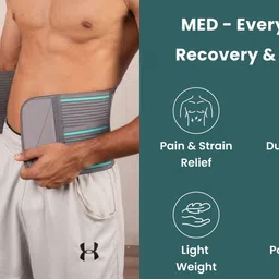 med A-1201 Post-Abdominal Operative Binder (Size M) – Adjustable Support Belt Abdominal Belt image 4