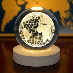 genisysx 3D World Globe Crystal Lamp Table Lamp-picture-20