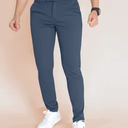 belpatra Men Regular Fit Grey Lycra Blend Trousers image 2