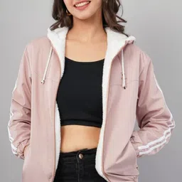 vilazo Solid Women Wind Cheater image 3