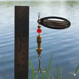coral india Spinner Bait Brass Fishing Lure image 2