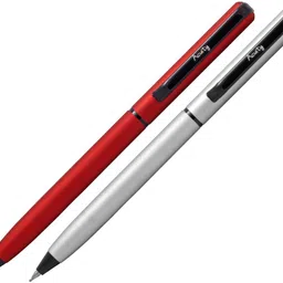 acuity Ball Point Pens with Red & Silver Finish Metal Body & Black Clip - Set of 2 Pens Ball Pen-picture-32