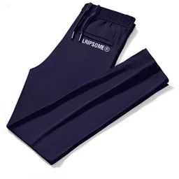 lripsome Men Solid Dark Blue Track Pants-picture-23