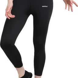 wmx Solid Women Black Tights image 1