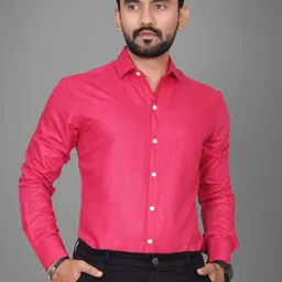 voroxy Men Regular Fit Solid Spread Collar Formal Shirt image 5