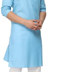 trimurti bazaar Men Cotton Blend Kurta Churidar Set image 3
