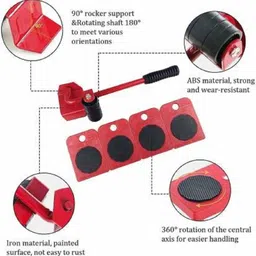 badshah and khalifa Furniture Lifter Mover Tool Set Heavy Duty Furniture Lifter with 4 Sliders for Easy and Safe Moving, 360 Degree Rotatable Pads, Suitable for Sofas, and Refrigerators Appliance Furniture Caster, Furniture Moving Tool - 6 Appliance Furniture Caster image 3