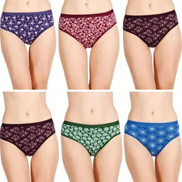 lux cozi Pack of 6 Women Hipster Multicolor Panty-picture-15