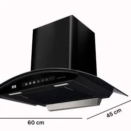 ifb Cooker Hood CS AC FL P 60 Auto Clean Wall Mounted Black 1100 CMH Chimney image 4
