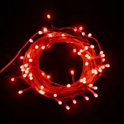 mumu 42 LEDs 12 m Red Steady Bulb Rice Lights image 4