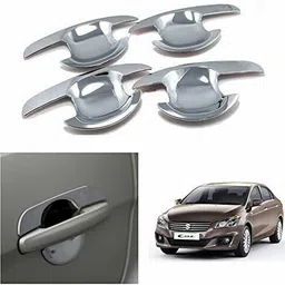 bubu Car silver Plated chrome door handle finger guard cover for Maruti Ciaz Car Car Grab Handle Cover-picture-12