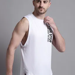 Friskers Typography printed Round Neck Gym Vests MD461-3678-02-S image 4