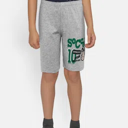 dongli Boys Grey Melange Printed Regular Fit Shorts-picture-26