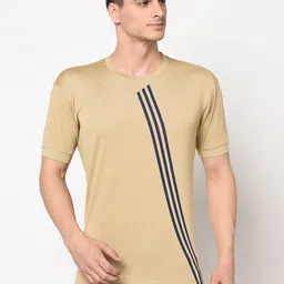 ARMISTO Men Brown Striped Round Neck Drifit T-shirt-picture-23