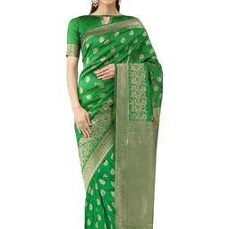 Maroosh Woven Design Zari Banarasi Saree-image-5
