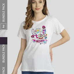 CHOZI Pack Of 2 Printed Bio Finish Running Cotton T-shirt-picture-5