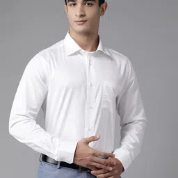 Blackberrys Solid Slim Fit Opaque Pure Cotton Formal Shirt-picture-21