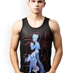Marvel by Wear Your Mind Men Black Printed Round Neck T-shirt-picture-32