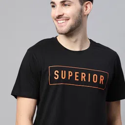 here&now HERENOW Men Black Pure Cotton Typography Printed Pure Cotton T-shirt-picture-31