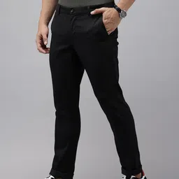 Arrow Men Bronson Slim Fit Low-Rise Trousers-picture-19