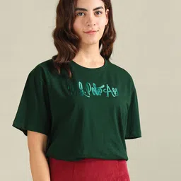 u.s. polo assn. women U.S. Polo Assn. Oversized Printed Round Neck T-shirt-picture-40