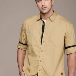 The Roadster Life Co. Pure Cotton Drop-Shoulder Sleeves Relaxed Fit Casual Shirt-picture-28