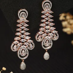 Saraf RS Jewellery White Contemporary Drop Earrings-picture-57